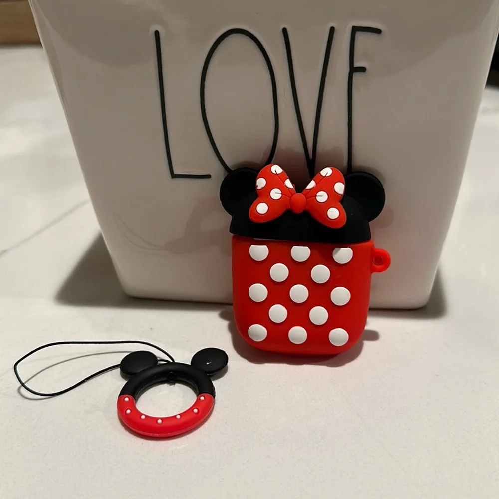 Minnie mouse silicone airpods case new